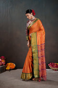 Soft Silk Chitt Palu With Contrast Blouse Weaving Saree