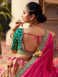 MULTICOLOR BANARASI SILK WITH ZARKAN CODDING WORK  LEHENGA CHOLI