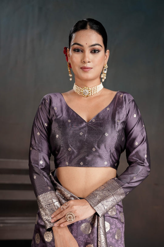 Soft Silk Chitt Palu With Blouse Weaving Silk Saree