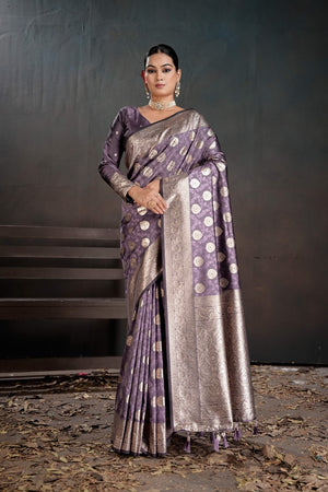 Soft Silk Chitt Palu With Blouse Weaving Silk Saree