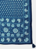 Floral Printed Round Neck Three-Quarter Sleeves Cotton Kurta with Trousers & Dupatta