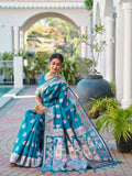Aura Silk Weaving Design With Zari Border Banarasi Silk Saree
