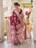 Aura Silk Weaving Design With Zari Border Banarasi Silk Saree