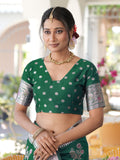 Aura Silk Weaving Design With Zari Border Banarasi Silk Saree