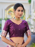 Aura Silk Weaving Design With Zari Border Banarasi Silk Saree