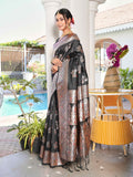 Aura Silk Weaving Design With Zari Border Banarasi Silk Saree