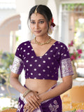 Aura Silk Weaving Design With Zari Border Banarasi Silk Saree