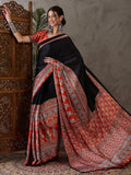 Salmon Semi Modal Saree With Blouse Piece