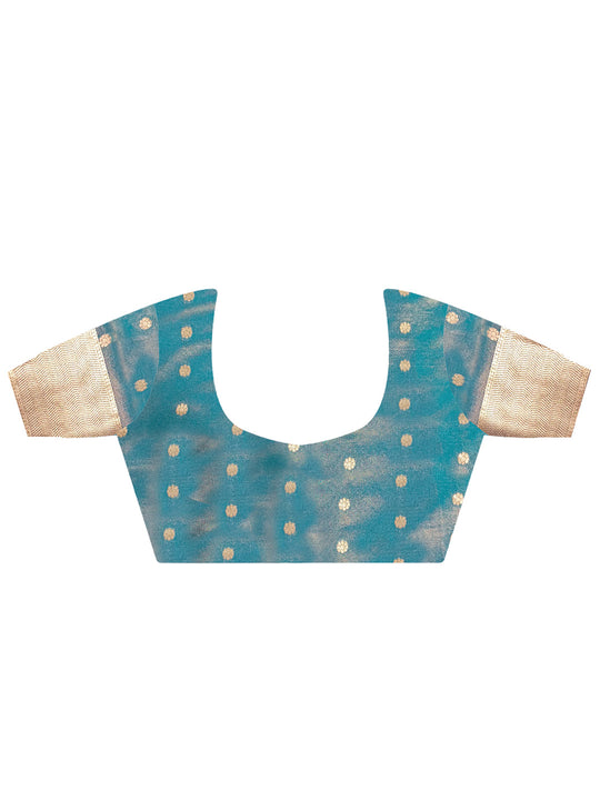 Red Paithani Tissue Saree With Blouse Piece