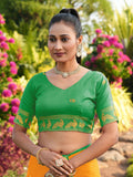 Aura Silk Weaving Design With Zari Border Banarasi Silk Saree