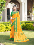 Aura Silk Weaving Design With Zari Border Banarasi Silk Saree
