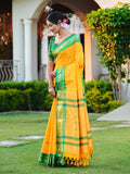 Aura Silk Weaving Design With Zari Border Banarasi Silk Saree