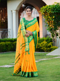 Aura Silk Weaving Design With Zari Border Banarasi Silk Saree