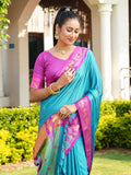 Aura Silk Weaving Design With Zari Border Banarasi Silk Saree