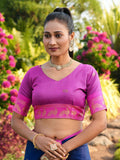Aura Silk Weaving Design With Zari Border Banarasi Silk Saree