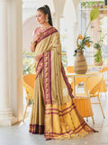 Aura Silk Weaving Design With Zari Border Banarasi Silk Saree