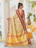 Aura Silk Weaving Design With Zari Border Banarasi Silk Saree