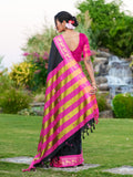 Aura Silk Weaving Design With Zari Border Banarasi Silk Saree