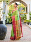 Aura Silk Weaving Design With Zari Border Banarasi Silk Saree