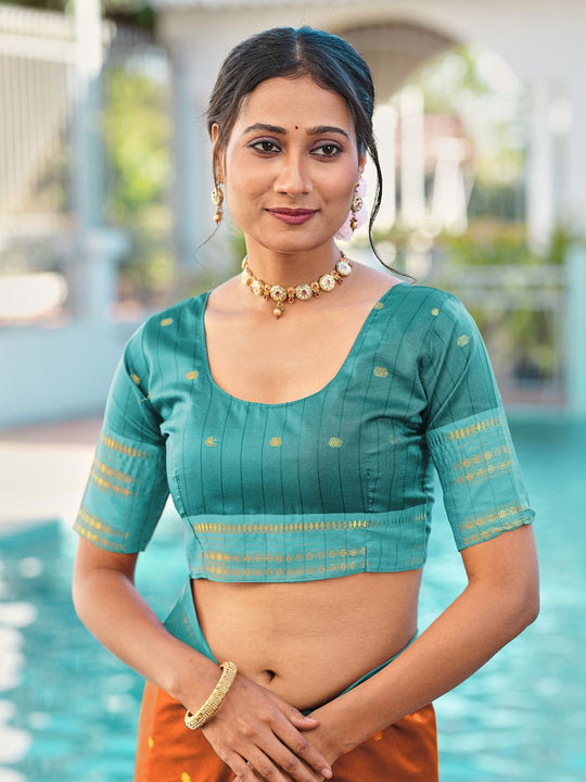 Aura Silk Weaving Design With Zari Border Banarasi Silk Saree