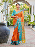 Aura Silk Weaving Design With Zari Border Banarasi Silk Saree