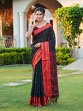 Aura Silk Weaving Design With Zari Border Banarasi Silk Saree