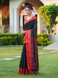 Aura Silk Weaving Design With Zari Border Banarasi Silk Saree