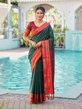 Aura Silk Weaving Design With Zari Border Banarasi Silk Saree