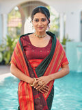 Aura Silk Weaving Design With Zari Border Banarasi Silk Saree