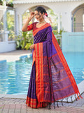 Aura Silk Weaving Design With Zari Border Banarasi Silk Saree