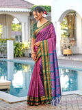 Aura Silk Weaving Design With Zari Border Banarasi Silk Saree