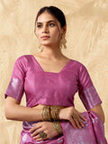 Rich Peacock Pallu Banarasi Silk Saree With Zhallar