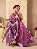 Rich Peacock Pallu Banarasi Silk Saree With Zhallar