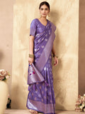 Rich Peacock Pallu Banarasi Silk Saree With Zhallar