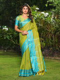 Aura Silk Weaving Design With Zari Border Banarasi Silk Saree