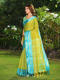 Aura Silk Weaving Design With Zari Border Banarasi Silk Saree