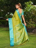 Aura Silk Weaving Design With Zari Border Banarasi Silk Saree