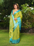 Aura Silk Weaving Design With Zari Border Banarasi Silk Saree