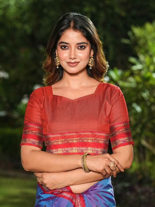 Aura Silk Weaving Design With Zari Border Banarasi Silk Saree