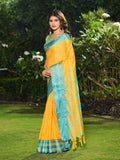 Aura Silk Weaving Design With Zari Border Banarasi Silk Saree