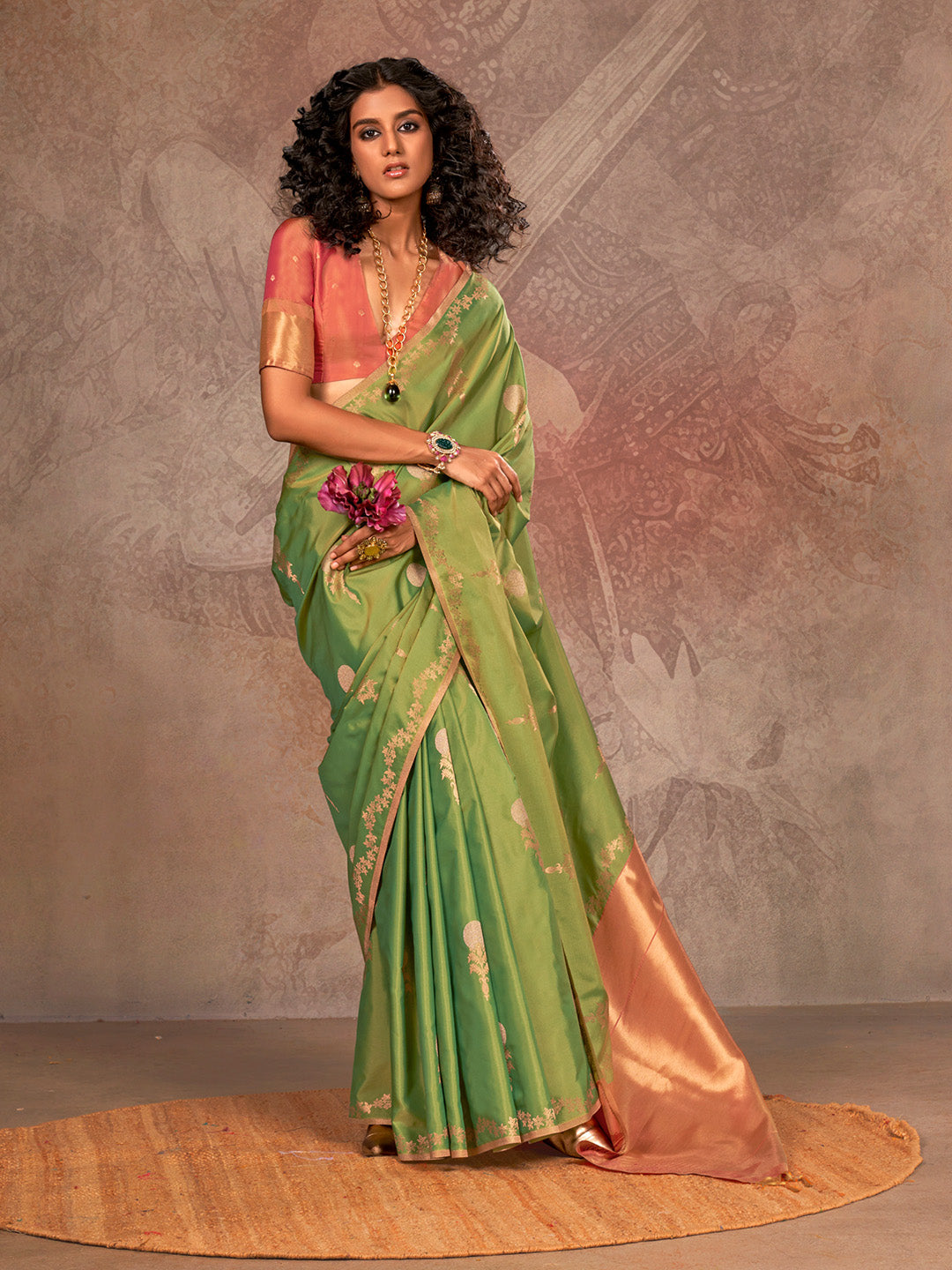 Explore Green Sarees Collection Online at Karagiri
