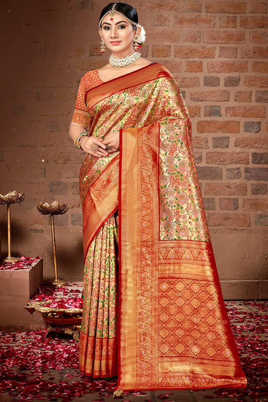 Maroon Silk Saree With Blouse Piece