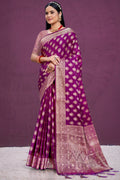 Purple Silk Saree With Blouse Piece