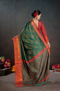 Soft Silk Chitt Palu With Contrast Blouse Weaving Saree