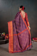 Soft Silk Chitt Palu With Contrast Blouse Weaving Saree