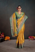 Soft Silk Chitt Palu With Contrast Blouse Weaving Saree