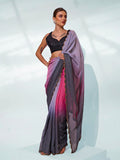 Ombre Organza Party Wear Saree With Blouse Piece