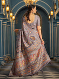Black Soft Silk Festive Wear Saree With Blouse Piece