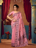 Modal Warli Work With Zhallar Banarasi Silk Saree