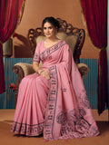 Modal Warli Work With Zhallar Banarasi Silk Saree